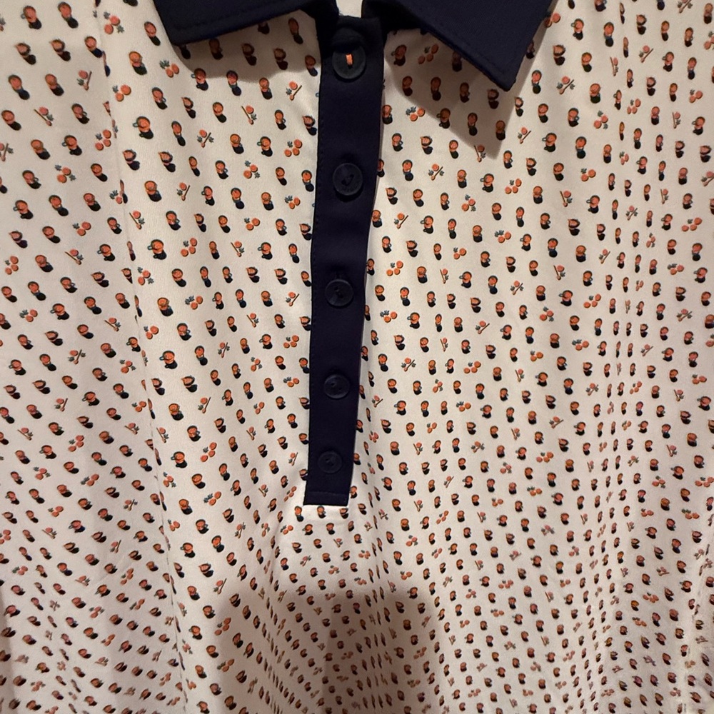 NWT Women's Peter Millar Perfect Fit Navy White Sleeveless Golf Shirt XL - Picture 6 of 10